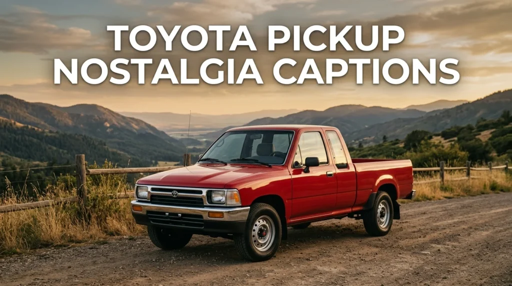 Toyota Pickup Nostalgia Captions
