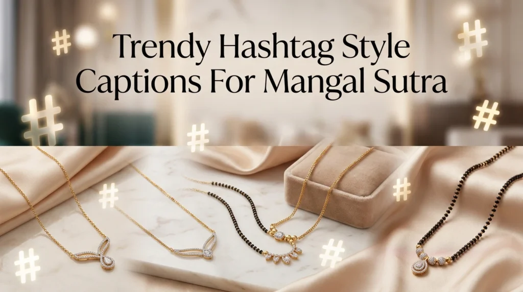 Trendy Hashtag Style Captions For Mangal Sutra