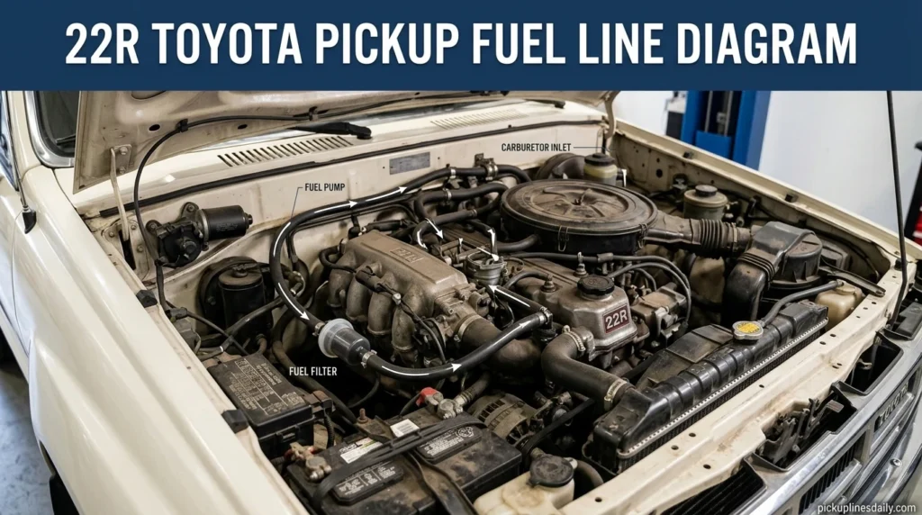22r toyota pickup fuel line diagram
