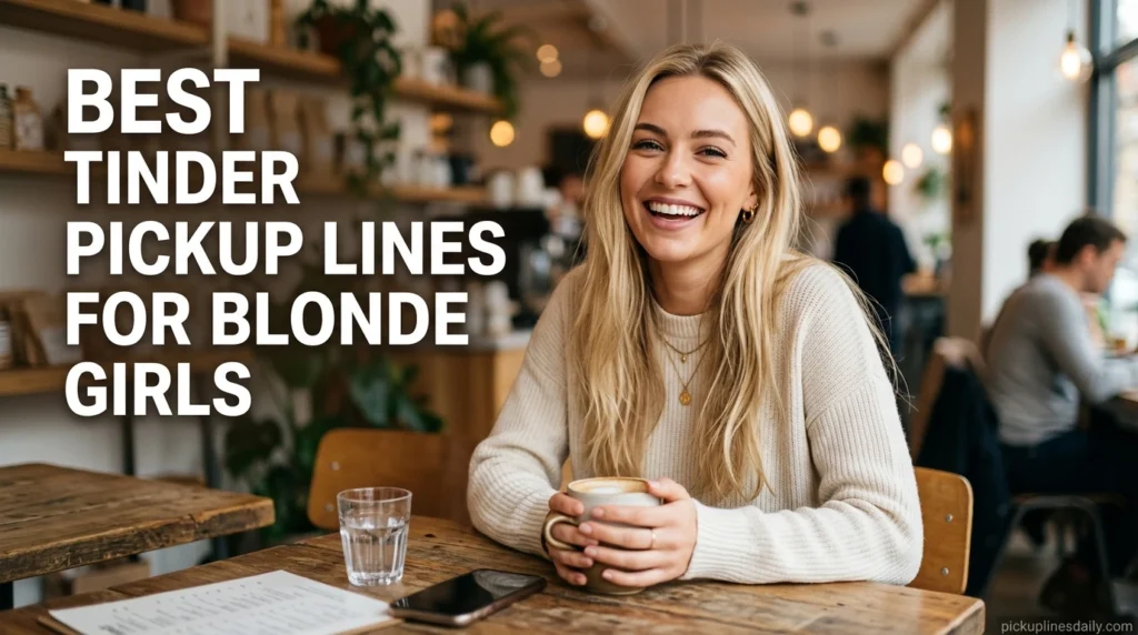 best inder pickup lines for blonde girls